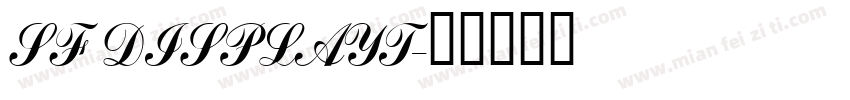 SF DISPLAYT字体转换